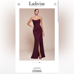 NWT La Divine by Cinderella Dress Wine Size 2